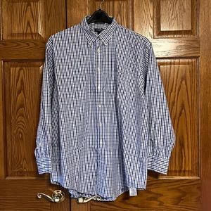 XXL Lands’ End No Iron Pinpoint Oxford